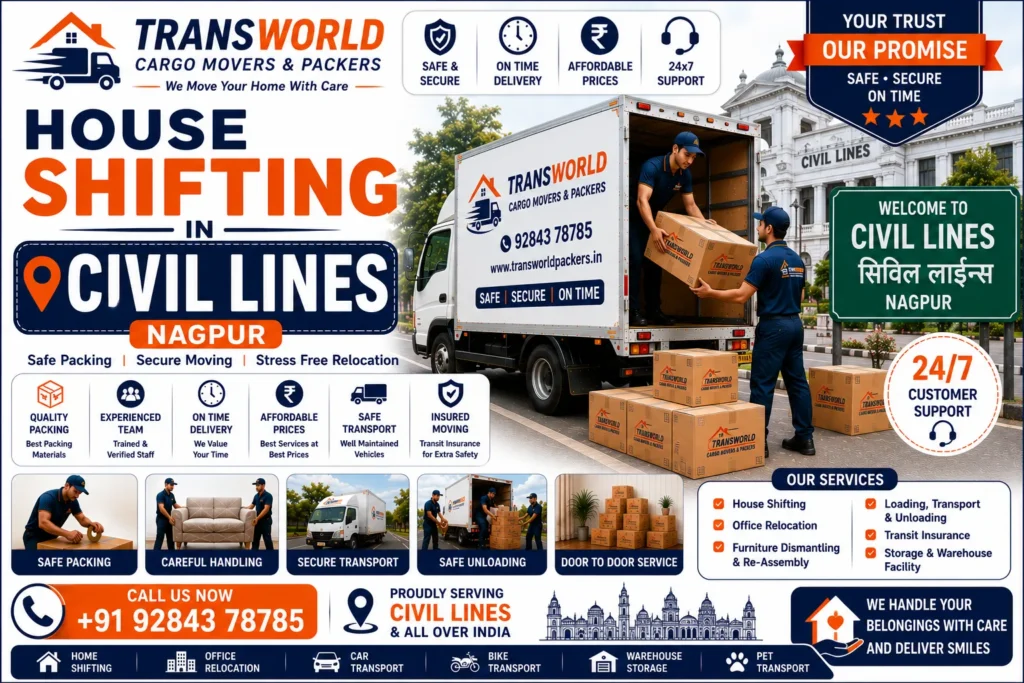 Home Shifting in Civil Lines, Nagpur House Shifting Services Civil Lines Nagpur Civil Lines Home Relocation Residential Home Shifting Civil Lines Household Relocation Services Civil Lines Local Home Moving Company Civil Lines Family House Shifting Civil Lines Flat Shifting Services Civil Lines Nagpur Apartment Home Relocation Civil Lines Villa Home Moving Services Civil Lines Complete House Relocation Civil Lines Home Packing and Moving Civil Lines Household Furniture Shifting Civil Lines Door-to-Door Home Transfer Civil Lines Safe Residential Relocation Civil Lines Professional House Movers Civil Lines End-to-End Home Shifting Civil Lines Budget Home Relocation Civil Lines Reliable Home Moving Experts Civil Lines Trusted Home Packers and Movers Civil Lines